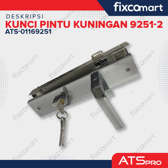 KUNCI PINTU CYL. KUNINGAN 9251-2 (SN/CP) - ATS PRO