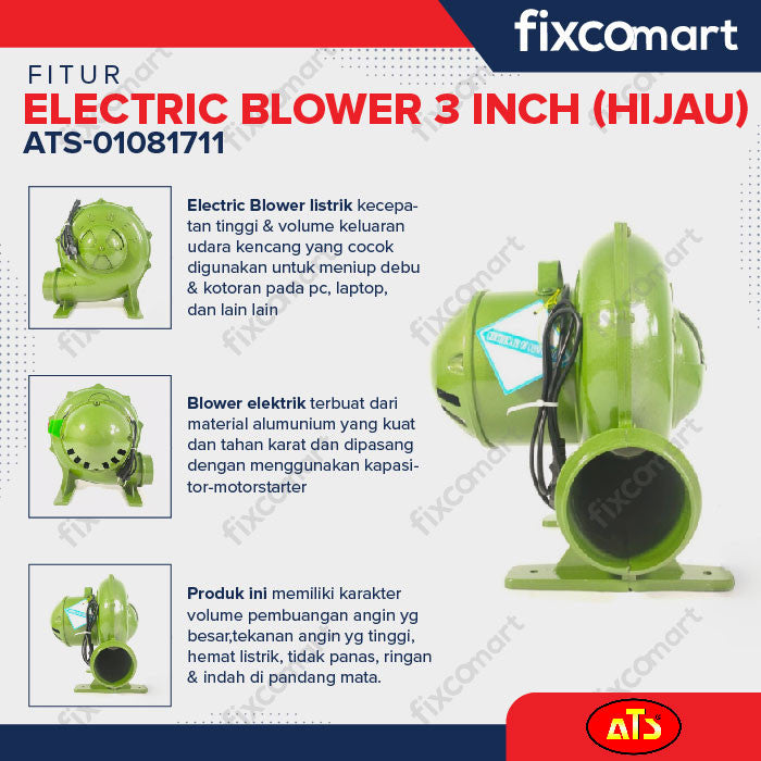 ELECTRIC BLOWER 3Inch KEONG (HIJAU) - ATS