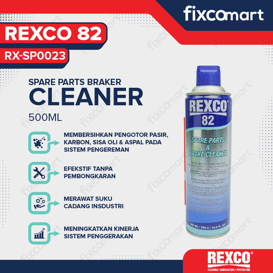 REXCO 82 SPARE PART & BRAKE CLEANER 500 ML/ 395 G/ 16.9 FL OZ