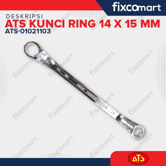 KUNCI RING "ATS" 14X15MM - ATS TOOLS FIXCOMART