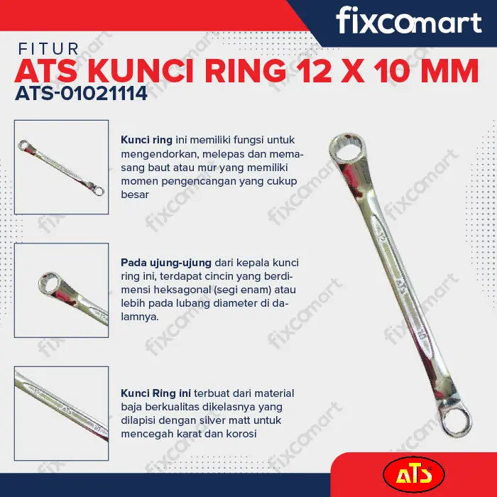 KUNCI RING "ATS" 10X12MM - ATS Hardware FIXCOMART