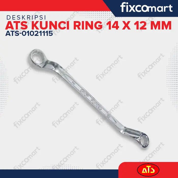 KUNCI RING "ATS" 12X14MM - ATS Kunci Ring FIXCOMART