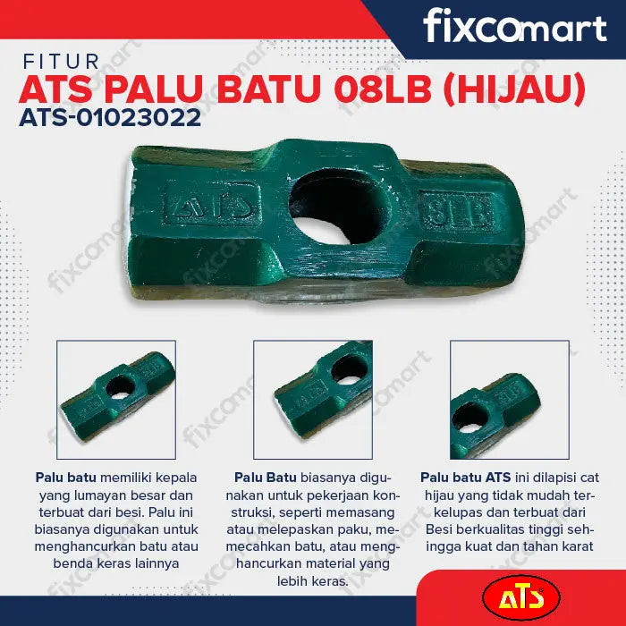 ATS Batu Palu 8LB - Tanpa gagang FIXCOMART