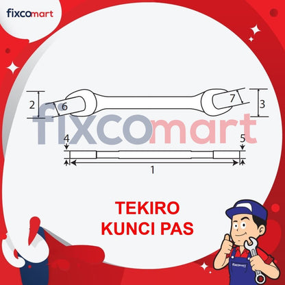Tekiro Kunci Pas 17 X 19 mm - 21X23 MM