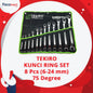 Tekiro Kunci Ring Set 8 Pcs 75 Derajat (6-24 Mm) / Box End Wrench