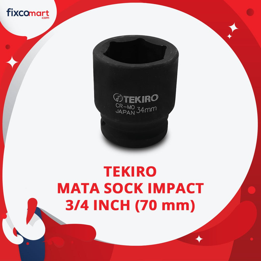 Tekiro Socket Impact 3/4 Inch 70 Mm 6 Pt / Mata Sock Impact