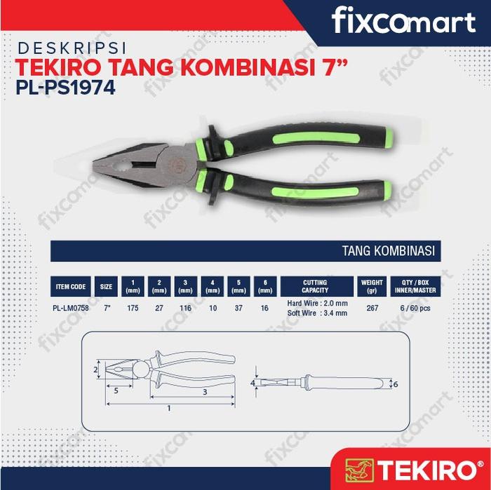Tekiro Tang Kombinasi 7" , Lancip 6" , Potong 6" Paket Set Murah