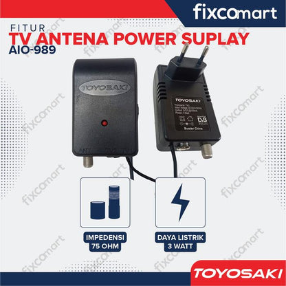 Adaptor ANTENA TV - POWER SUPPLY BOSTER TV TOYOSAKI AIO-989