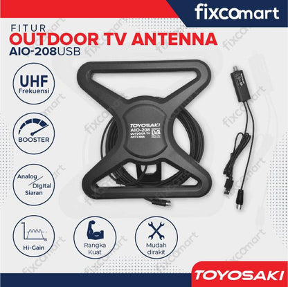 ANTENA TV Digital Outdoor Toyosaki AIO 208 SC USB DVB