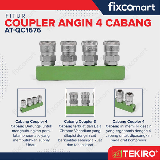 Tekiro Coupler Cabang 4 / Tekiro Quick Coupler 4 Way