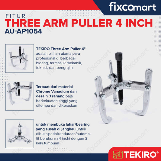 Tekiro Treker Kaki Tiga 4 Inch / Tekiro Three Arm Puller