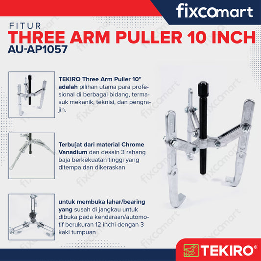 Tekiro Treker Kaki Tiga 10 Inch / Tekiro Three Arm Puller