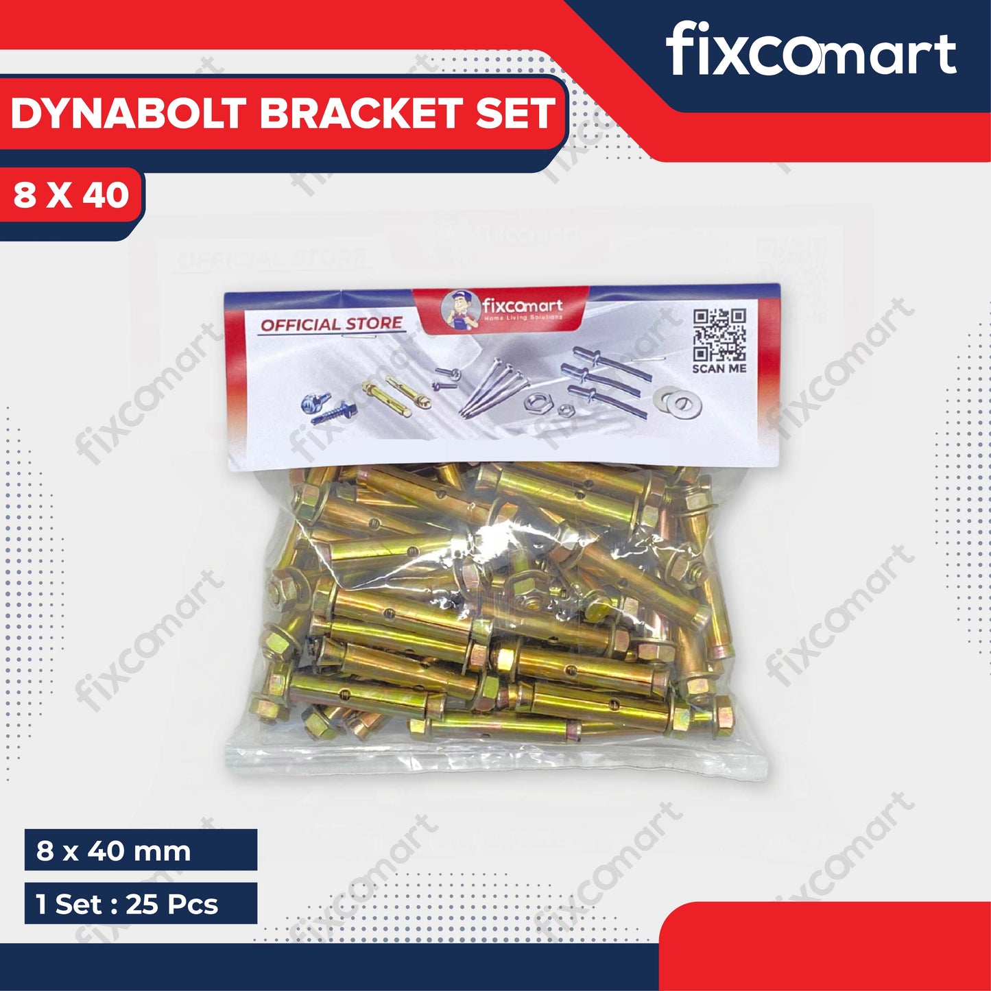 Dynabolt Paket 25 PCS 8 X 40 MM