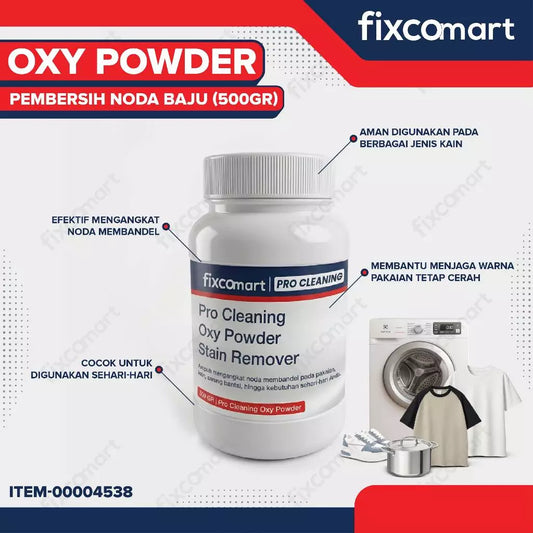 Fixcomart Pro Cleaning Oxy Power Pembersih Noda Baju Cloth Stain Remover 500gr