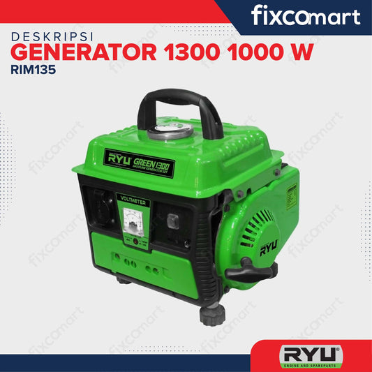 Ryu Mesin Genset 2 Tak / Ryu Genset Rg1300 / Mesin Generator FIXCOMART