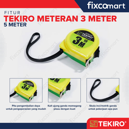 Tekiro Meteran 3 M / Measurement Tape
