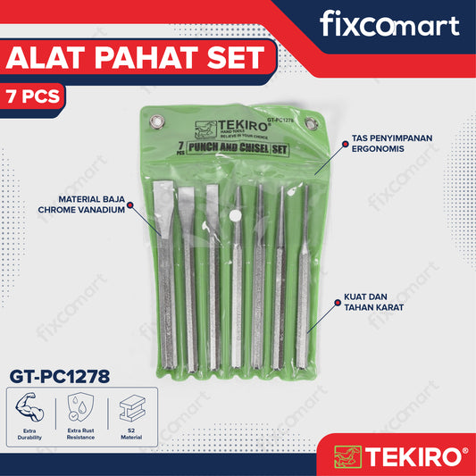 Tekiro Punch & Chisel Set 7 Pcs / Tekiro Pahat Set 7 Pcs