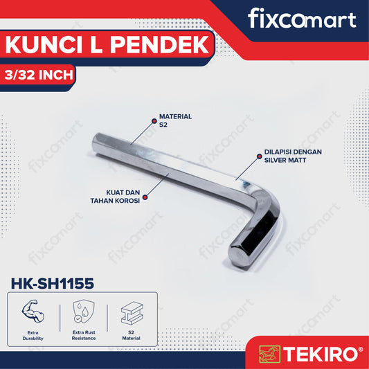 Tekiro Kunci L Pendek 5/32 inch / Hex Key Short