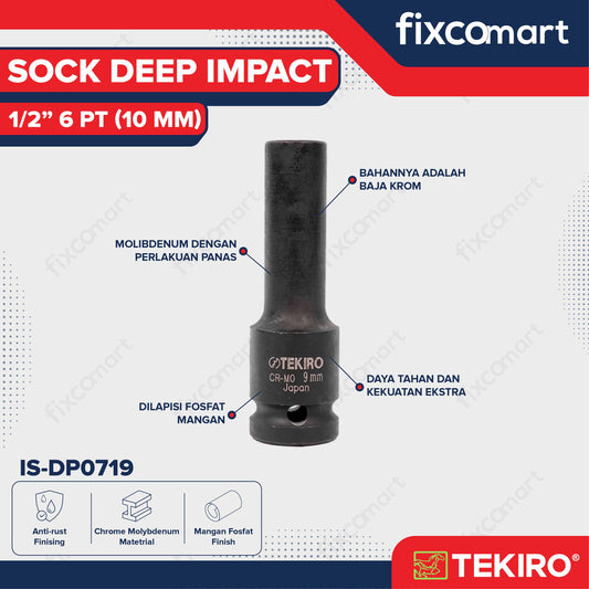 TEKIRO Mata Sock Deep Impact 1/2 inch DR 6 PT 10 mm