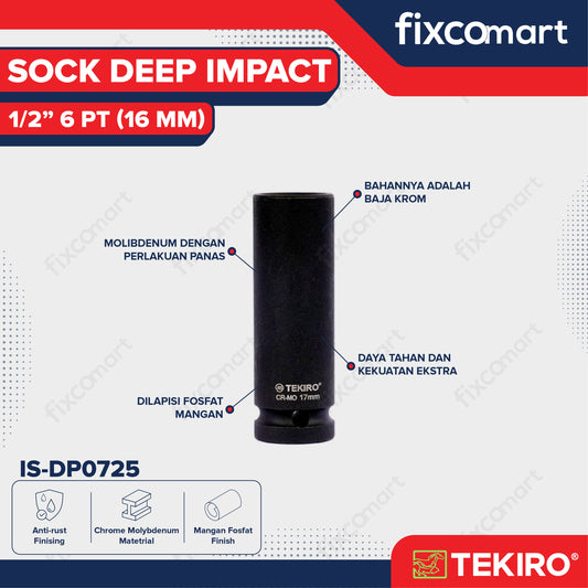 Tekiro Mata Sock Deep Impact 1/2 Inch 16 Mm 6Pt