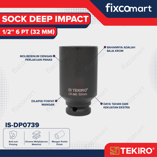 Tekiro Mata Sock Deep Impact 1/2 Inch 32 Mm 6Pt