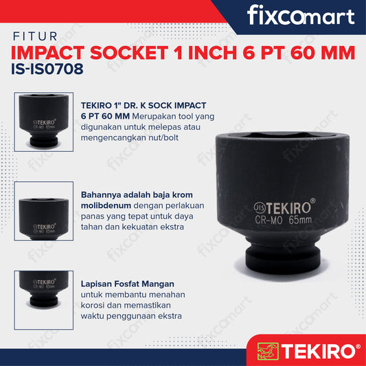 Tekiro Mata Sock Impact 1 Inch 60 Mm 6Pt