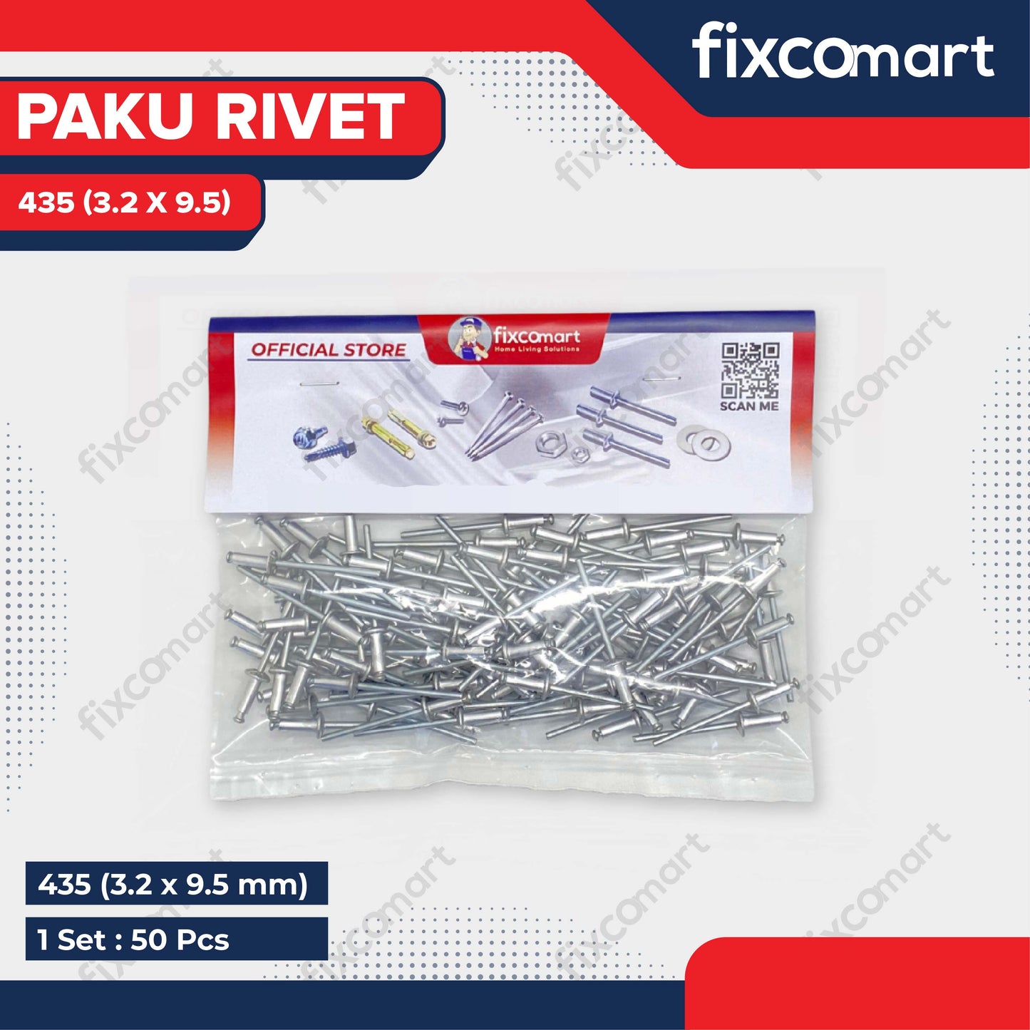 Paku Rivet Paket 50 PCS