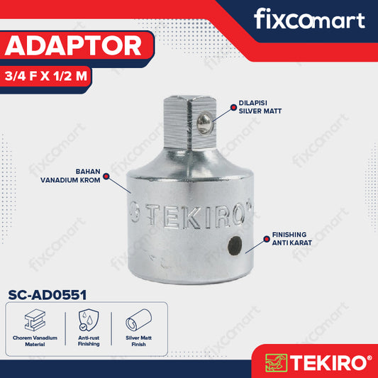 Tekiro Universal Joint 1/2 Inch Sambungan Sock