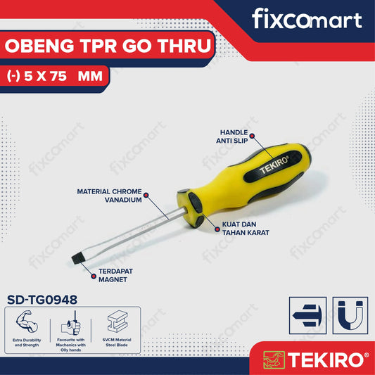 Tekiro Obeng TPR Ketok 5 X 75 mm FIXCOMART
