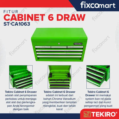 Tekiro Cabinet 6 Draw / Kotak Penyimpanan Perkakas FIXCOMART