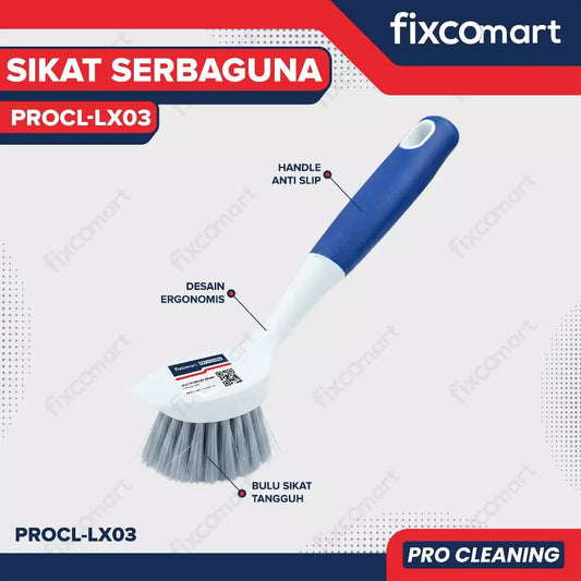 🎁 Fixcomart Pro Cleaning  Sikat Pembersih Serbaguna - Sikat Kamar Mandi & Dapur  Bulu Nilon Kuat Anti Slip - Sikat Otomotif Dapur Kamar Mandi (100% off)