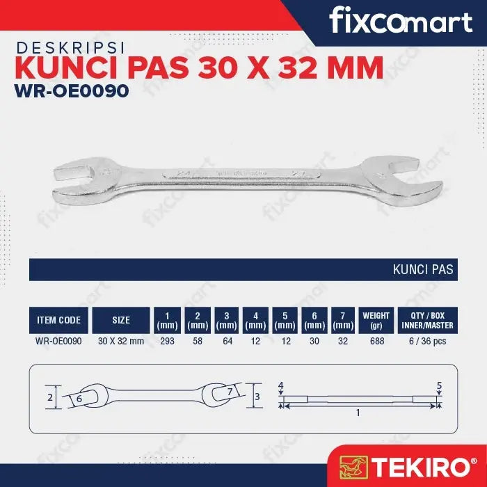 TEKIRO Kunci Pas 30 X 32 Mm FIXCOMART