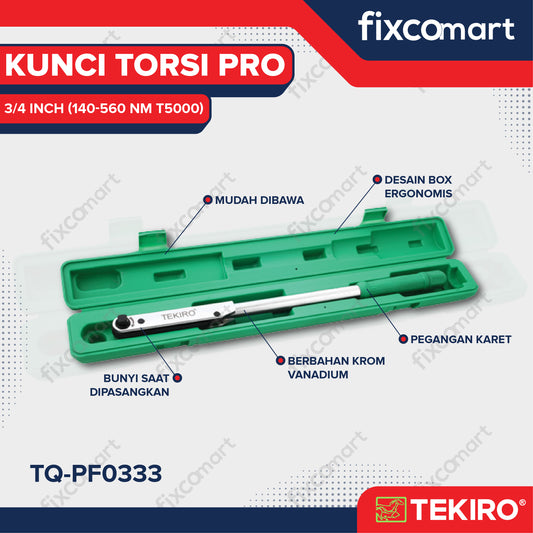 TEKIRO Professional Torque Wrench / Kunci Torsi Profesional 3/4" T5000