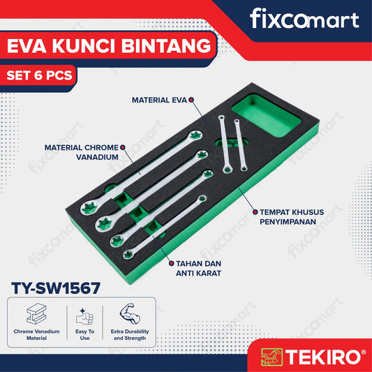 Tekiro Eva Kunci Ring Bintang Set 6 Pcs / Eva Star Wrench Set FIXCOMART