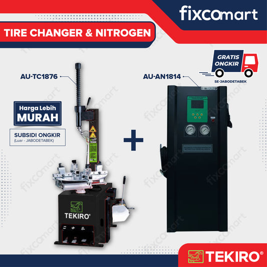 Paket Tekiro Tire Changer Pengganti Ban Mobil Motor dan Mesin Nitrogen Isi Angin Ban