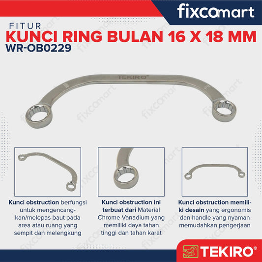 Tekiro Obstruction Wrench 16 X 18 mm FIXCOMART