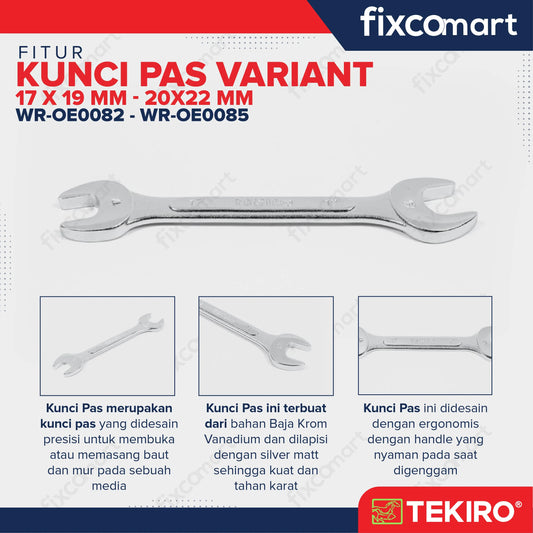 Tekiro Kunci Pas 17 X 19 mm - 20X22 MM FIXCOMART