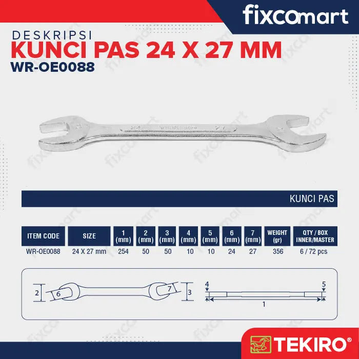 Tekiro Kunci Pas 24 X 27 mm FIXCOMART