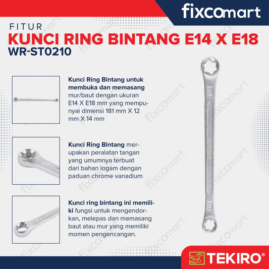 Tekiro Kunci Ring Bintang E14 X E18 FIXCOMART