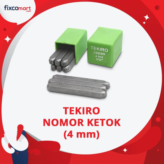 Tekiro Angka Ketok 4 mm / Tekiro Nomer Ketok 4 mm