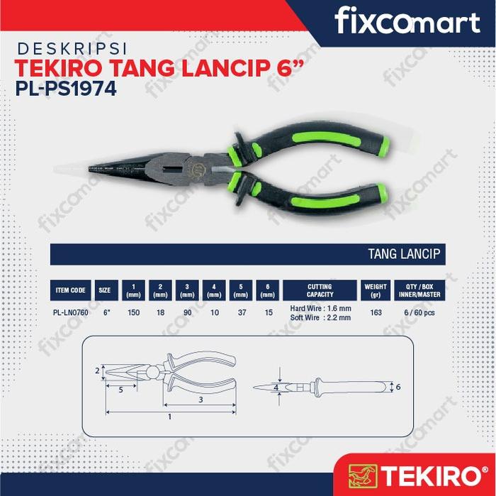 Tekiro Tang Kombinasi 7" , Lancip 6" , Potong 6" Paket Set Murah