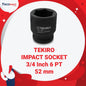 Tekiro Impact Socket 3/4 inch 6 PT 52 mm / mata sock impact
