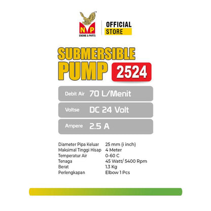 NP - SUBMERSIBLE PUMP NP2524 / POMPA CELUP DC (AKI)