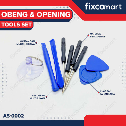 Fixcomart Obeng & Opening Tools Set - Obeng set IPHONE / ANDROID / ELEKTORNIK Obeng set mini  9 IN 1