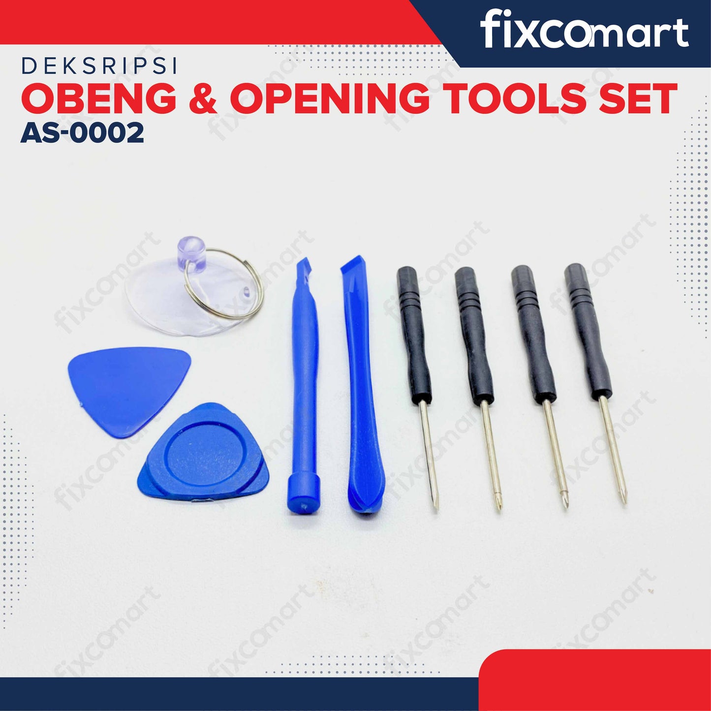 Fixcomart Obeng & Opening Tools Set - Obeng set IPHONE / ANDROID / ELEKTORNIK Obeng set mini  9 IN 1