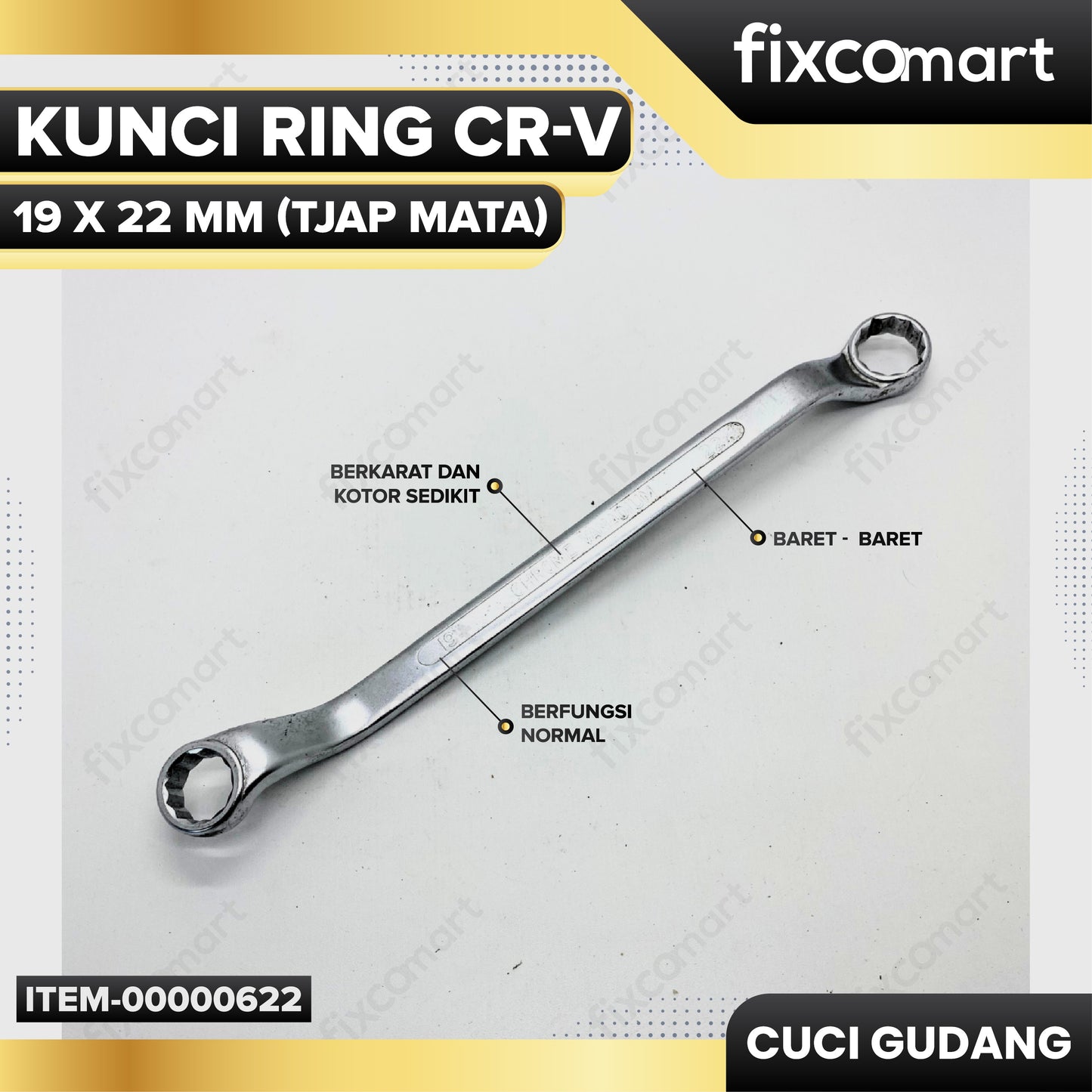 GARAGE SALE - Tjap Mata Kunci Ring CR-V 19 x 22 mm