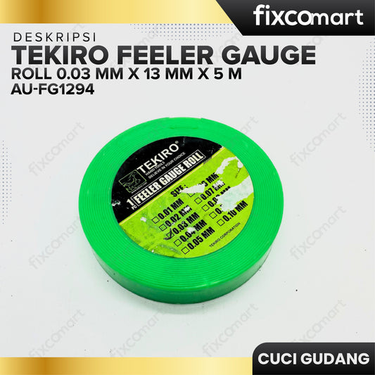 GARAGE SALE - TEKIRO Feeler Gauge Roll 0.03 Mm X 13 Mm X 5 M