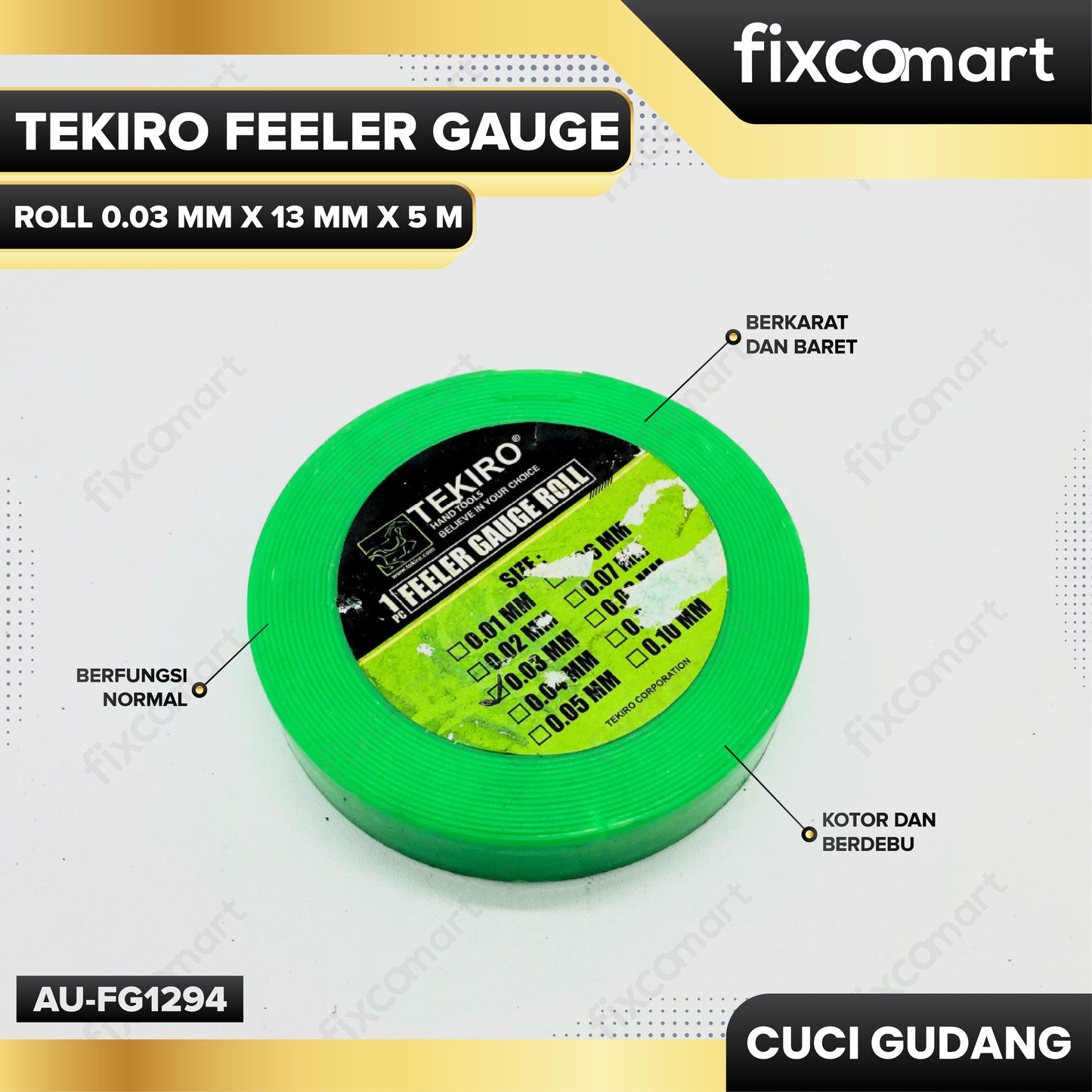 GARAGE SALE - TEKIRO Feeler Gauge Roll 0.03 Mm X 13 Mm X 5 M