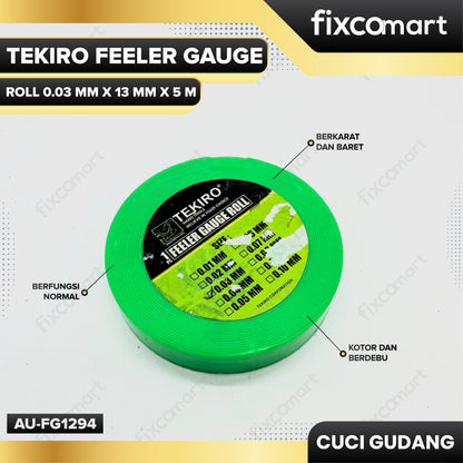 GARAGE SALE - TEKIRO Feeler Gauge Roll 0.03 Mm X 13 Mm X 5 M