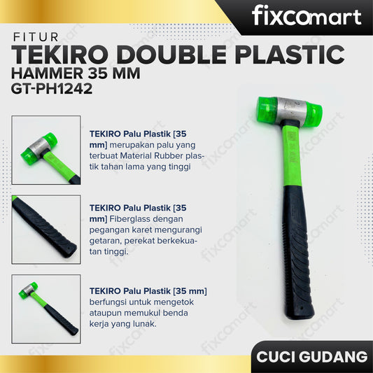 GARAGE SALE - TEKIRO Double Plastic Hammer 35 Mm Palu Plastik 35 MM